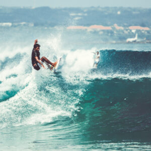 Surfer in Pacific Beach